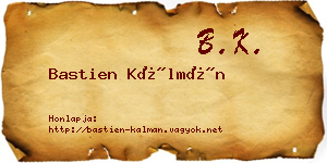 Bastien Kálmán névjegykártya