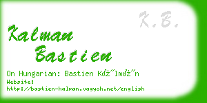 kalman bastien business card